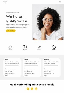 Connect With Social Media - Websitesjablonen