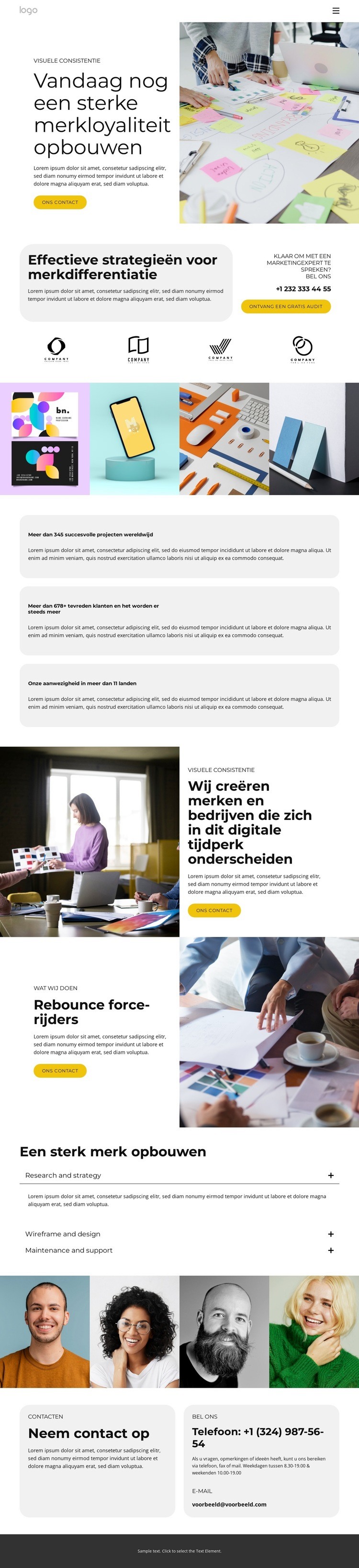 Branding- en designoplossingen Website ontwerp