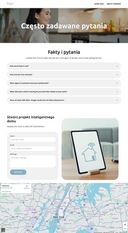 Szablon CSS Dla Często Zadawane Pytania Dotyczące Inteligentnego Domu
