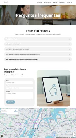 Perguntas Frequentes Sobre Casa Inteligente Modelo CSS De Tabela