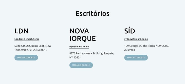 Escritórios da empresa Template CSS