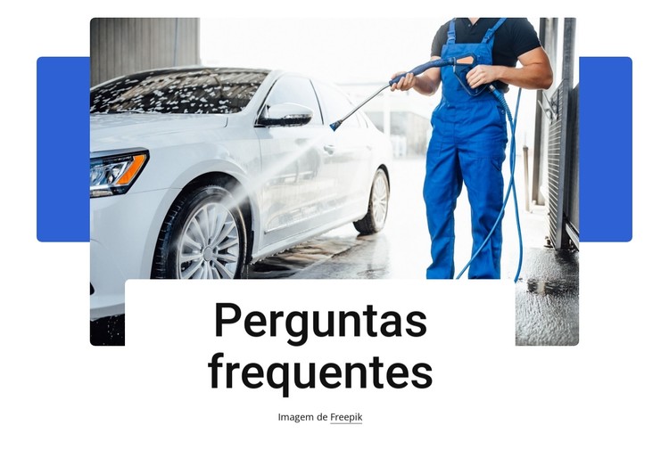 Perguntas frequentes sobre lavagem de carros Template CSS