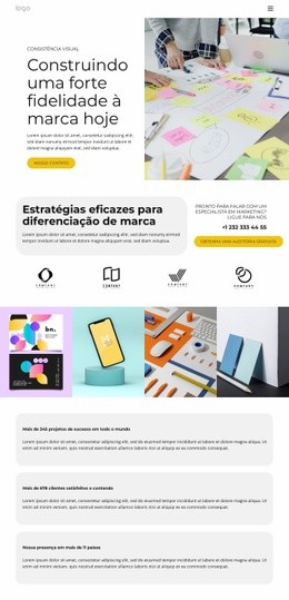 Soluções De Branding E Design - Modelo HTML5 De Funcionalidade