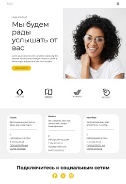 Премиум-Шаблон HTML5 Для Connect With Social Media