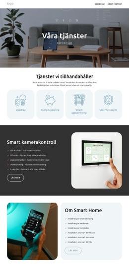 Smarta Hemtjänster - Gratis HTML-Mall