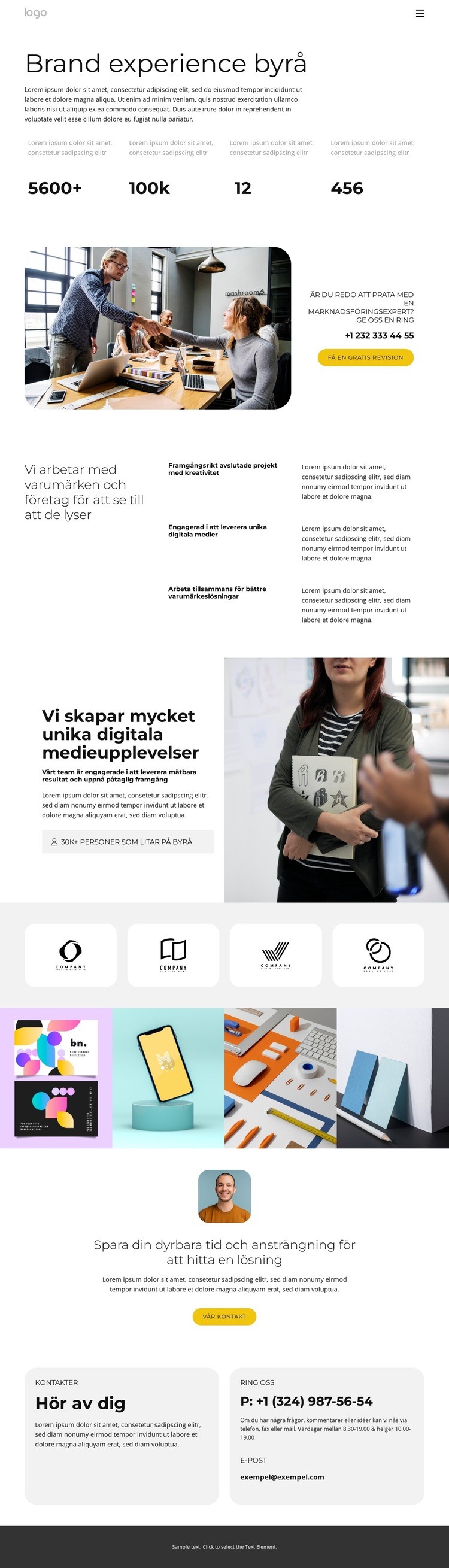 Professionella och engagerade tjänster HTML-mall