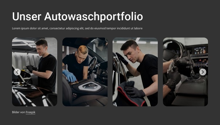 Autowaschportfolio CSS-Vorlage