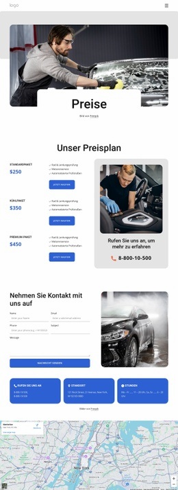 Homepage-Abschnitte Für Unser Preisplan