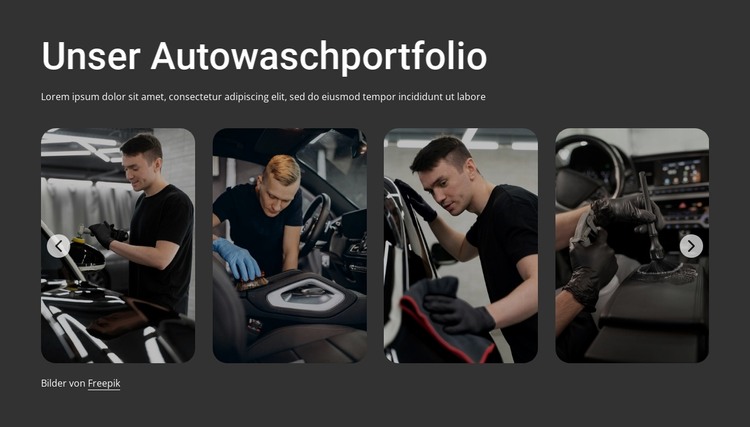 Autowaschportfolio HTML-Vorlage