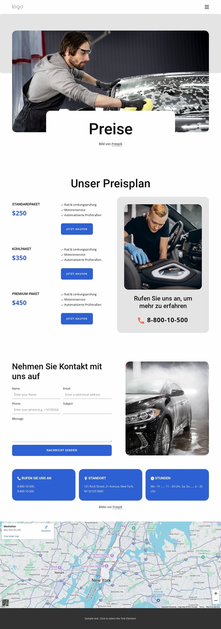 Unser Preisplan Joomla Vorlage