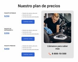 Precios De Lavado De Autos - Página De Destino