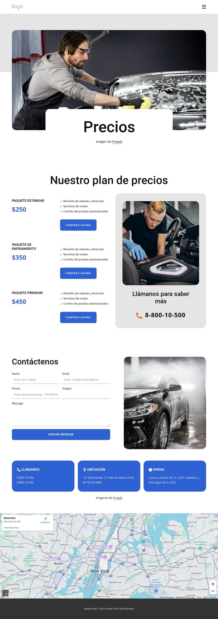 Nuestro plan de precios Plantilla CSS