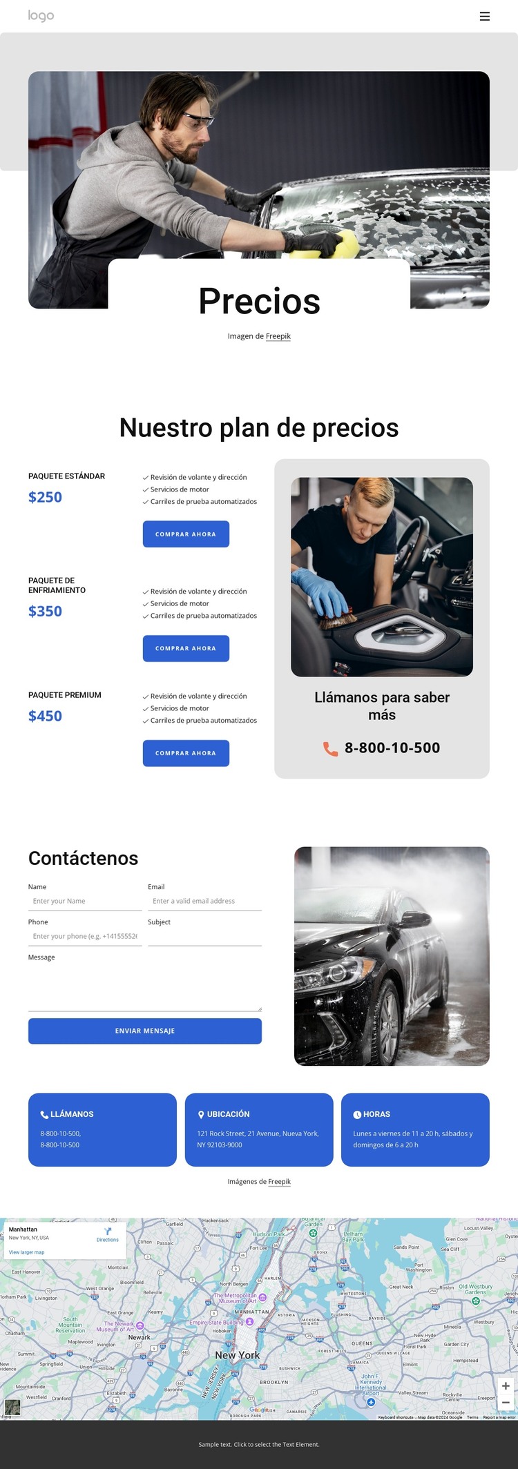 Nuestro plan de precios Plantilla HTML