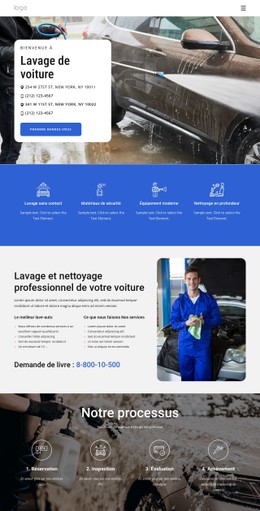 Services De Lavage De Voiture À New York Modèle CSS De Tableau