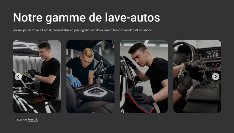 Gamme de lavage de voitures Modèle CSS