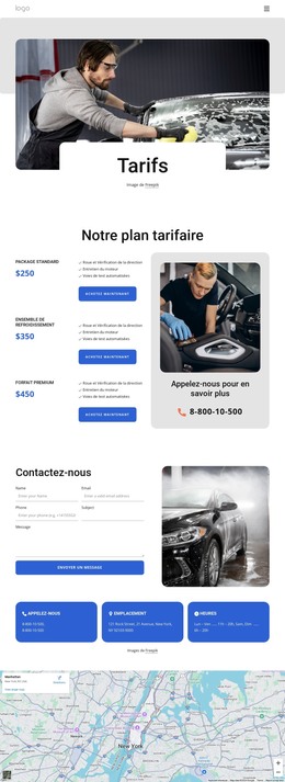 Site Web HTML Pour Notre Plan Tarifaire