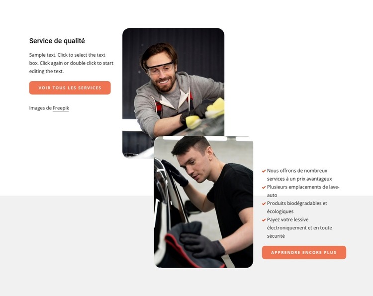 Nous fournissons des services de nettoyage automobile de haute qualité Modèle HTML