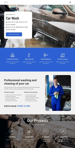 Car Wash Services In New York - Functionality HTML5 Template