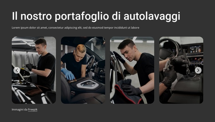 Portafoglio autolavaggio Modello HTML