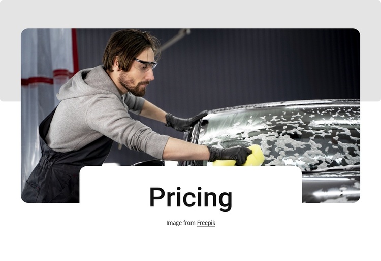 Full service wash pricing Joomla Template