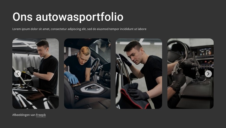 Autowasportfolio CSS-sjabloon