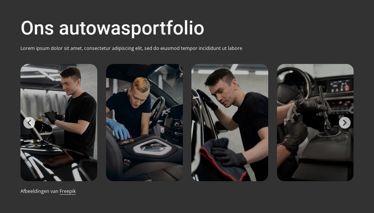 Autowasportfolio HTML-sjabloon