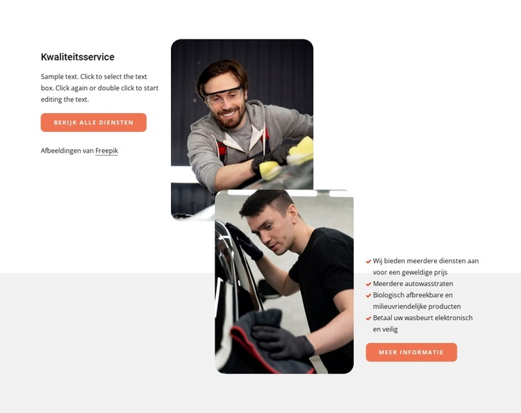 Wij bieden hoogwaardige autodetailing HTML-sjabloon