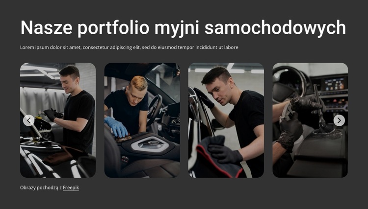 Portfolio myjni samochodowych Motyw WordPress