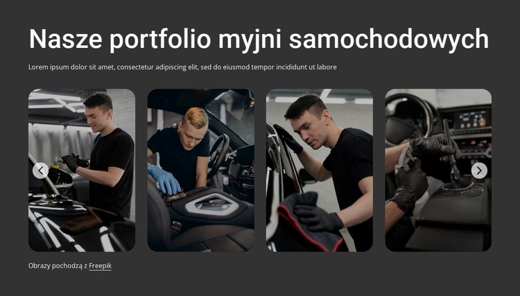 Portfolio myjni samochodowych Szablon HTML