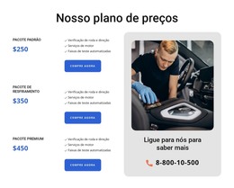 Preços De Lavagem De Carros - Modelo Web Moderno