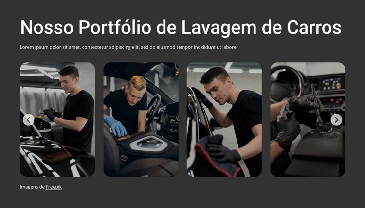 Portfólio de lavagem de carros Modelo HTML