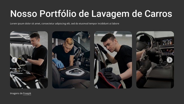 Portfólio de lavagem de carros Template Joomla