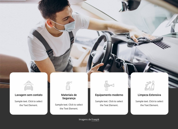 Lavagem completa de carros Template Joomla