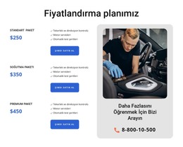 Araba Yıkama Fiyatlandırması - Modern Web Şablonu