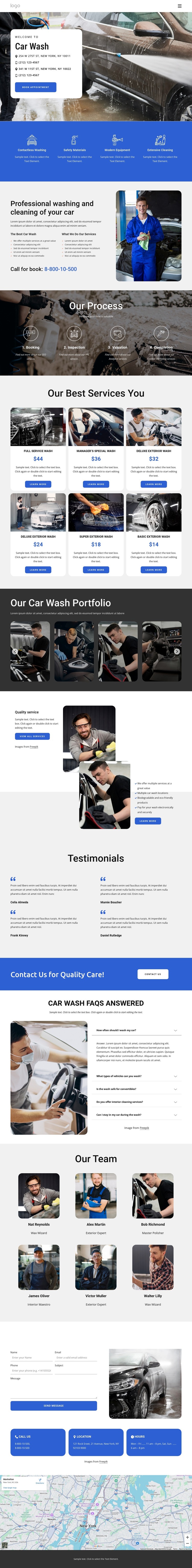 Car wash services in New York WordPress Theme