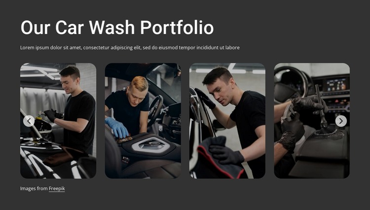 Car wash portfolio WordPress Website Builder