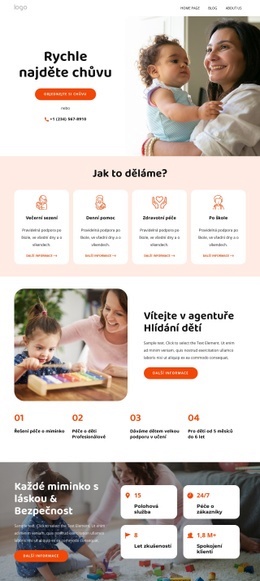 Společnost Na Hlídání Dětí – Responzivní Web