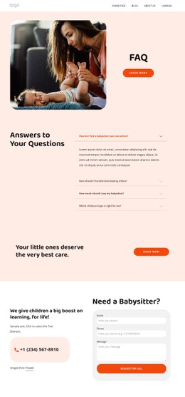 Babysitting FAQs Free Template