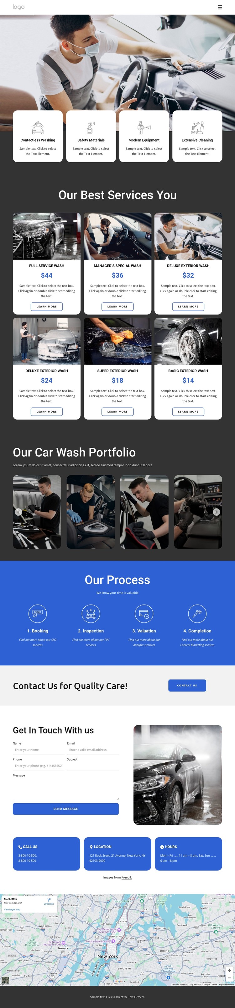 Full service handwash CSS Template