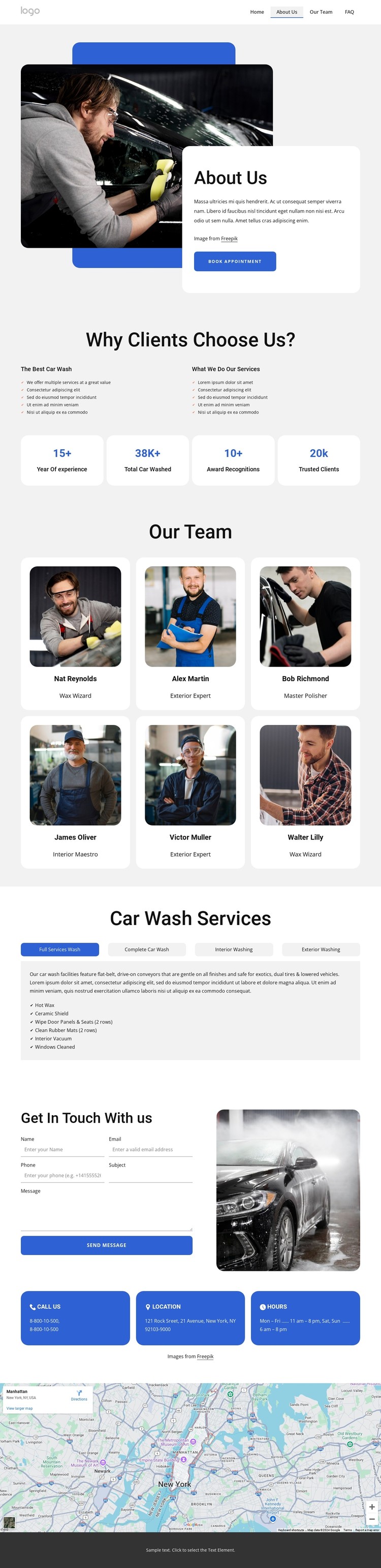 Polished Clean mobile car wash CSS Template