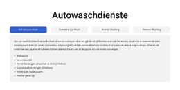 Autowaschdienste In Tabs Kostenlose CSS-Websitevorlage