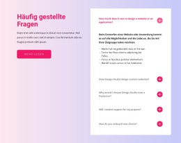 FAQ-Block Einfache HTML-Vorlage Mit CSS
