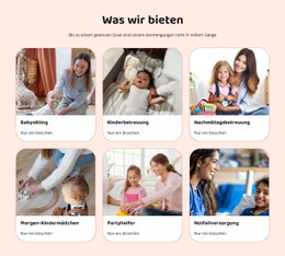 Wir Haben Vollzeit- Und Teilzeit-Kindermädchen Open-Source-Vorlage