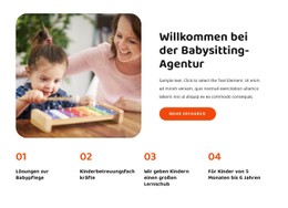 Responsive HTML Für Willkommen Bei Der Babysitter-Agentur