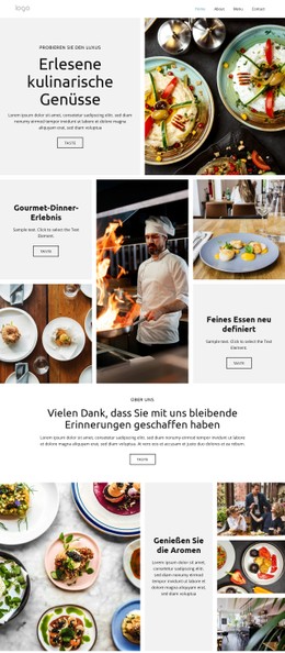 Unforgettable Flavors CSS-Websitevorlage