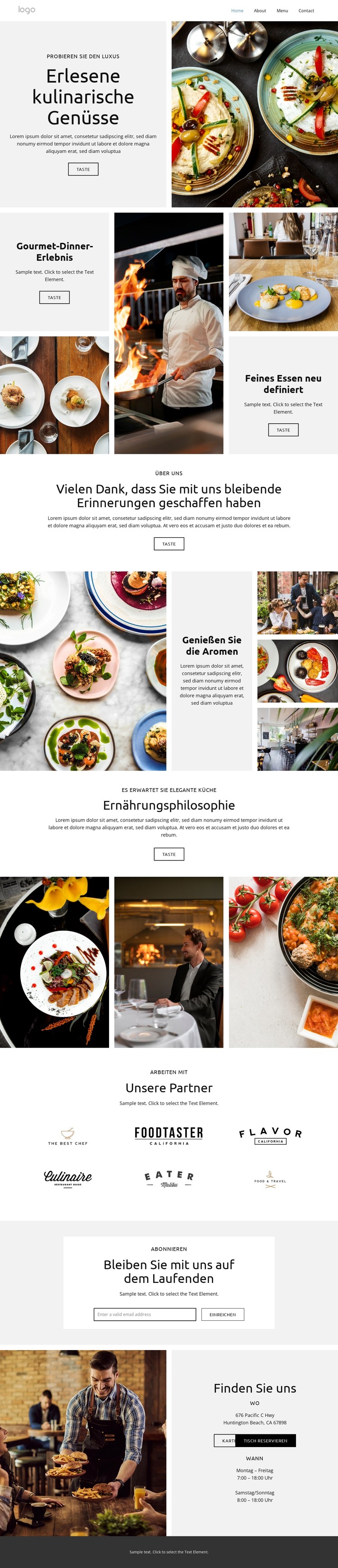 Unforgettable Flavors CSS-Vorlage