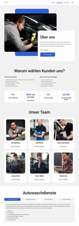 Mobile Autowäsche Von Polished Clean - Benutzerdefinierte HTML5-Vorlage