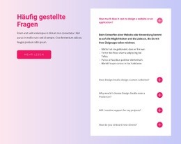 Kreativste HTML5-Vorlage Für FAQ-Block