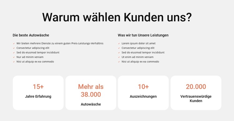 Autowäsche und Innenreinigung Website-Vorlage