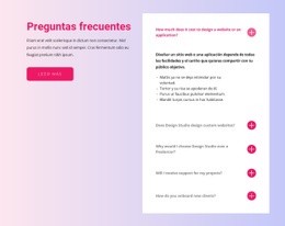 Bloque de preguntas frecuentes - Maqueta de sitio web por Nicepage